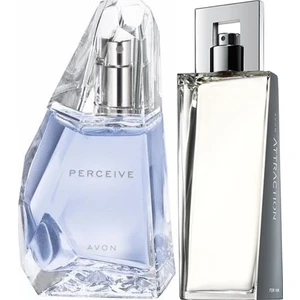 Perceive 50 ml Kadın Edp+Avon Attraction  75 ml Erkek Edt