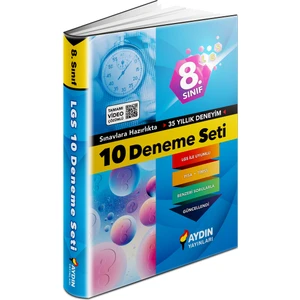 Aydın Yayınları LGS 8. Sınıf Video Çözümlü 10 Deneme Seti
