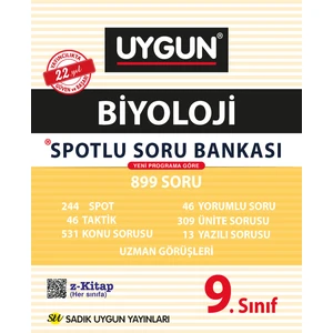 Sadık Uygun Yayınları 9. Sınıf Biyoloji Spotlu Soru Bankası