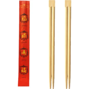 Green Bamboo Bambu Chopstick 24 cm 100 Çift Kağıtlı