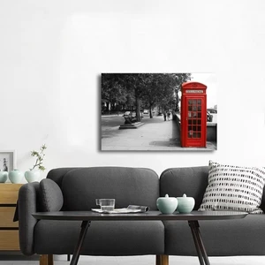 Londra Kırmızı Telefon Kulübesi Kanvas Tablo