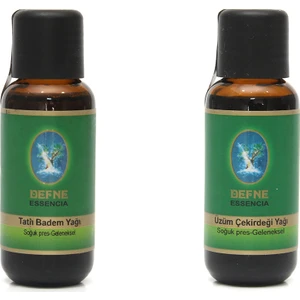 Nu-Ka Defne Essencia Nuka Tatlı Badem Yağı ve Üzüm Çekirdeği Yağı 30 ml (2li Paket)