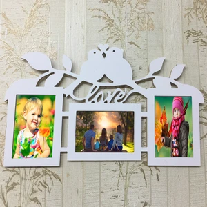 Hediyelik Çerçeve Dekorasyon Kişiye Özel Mdf Çerçeve Baskı 10X15 Hediyelikçerçeve Ev Ofis  Kişiye Özel Mdf Çerçeve Doğumgünü Mdf Kuşlulove 91