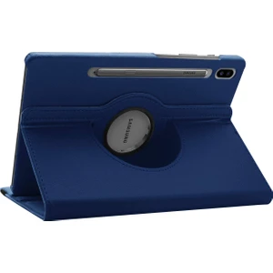 Samsung Galaxy Tab S6 10.6" T860 Kılıf 360 Rotating Stand Deri Lacivert