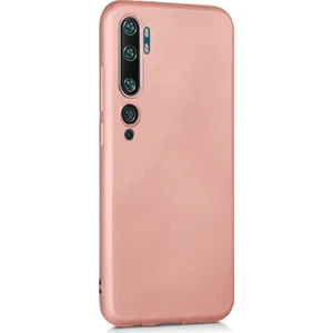 Matte Silicone Xiaomi Mi Note 10 Kılıf Rose Gold
