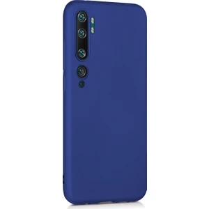 Matte Silicone Xiaomi Mi Note 10 Pro Kılıf Lacivert