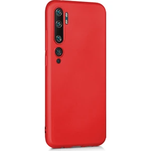 Matte Silicone Xiaomi Mi Note 10 Pro Kılıf Kırmızı