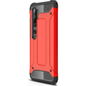 Xiaomi Mi Note 10 Pro Kılıf Rugged Armor Kırmızı