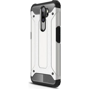 Oppo A9 2020 Kılıf Rugged Armor Gümüş