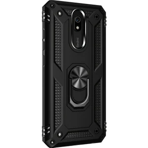Xiaomi Redmi 8A Kılıf Military Ring Holder Siyah