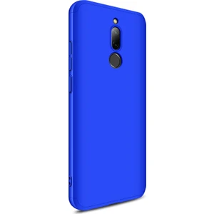 Xiaomi Redmi 8 Kılıf Double Dip 360 Protective Mavi