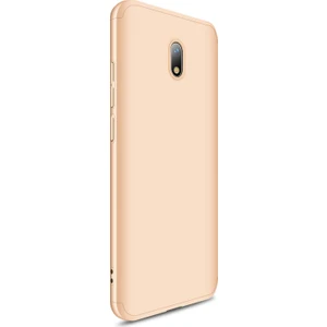 Xiaomi Redmi 8A Kılıf Double Dip 360 Protective Gold