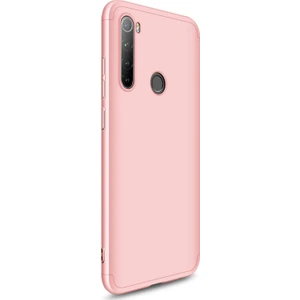 Xiaomi Redmi Note 8 Kılıf Double Dip 360 Protective Rose Gold