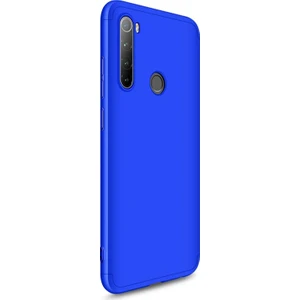 Xiaomi Redmi Note 8 Kılıf Double Dip 360 Protective Mavi