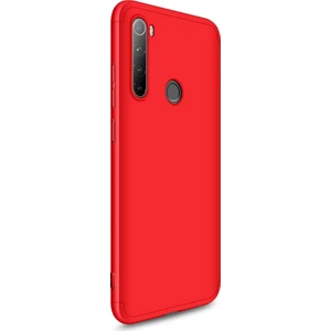 Xiaomi Redmi Note 8 Kılıf Double Dip 360 Protective Kırmızı