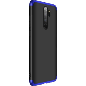 Xiaomi Redmi Note 8 Pro Kılıf Double Dip 360 Protective Siyah - Mavi