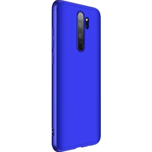 Xiaomi Redmi Note 8 Pro Kılıf Double Dip 360 Protective Mavi