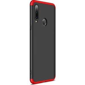 Samsung Galaxy A20s Kılıf Double Dip 360 Protective Siyah - Kırmızı