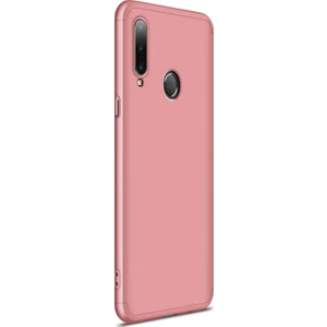 Samsung Galaxy A20s Kılıf Double Dip 360 Protective Rose Gold