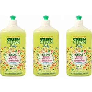 U Green Clean Baby Bitkisel Biberon Emzik Temizleyici 3 x 500 ml