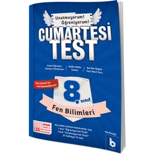 Basamak Yayınları 8. Sınıf Cumartesi Test Fen Bilimleri