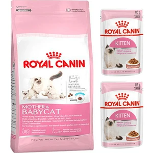 Royal Canin Mother & Baby Kitten Yavru Kedi Maması 2 kg + Royal Canin Kitten Yavru Yaş Kedi Maması 2 Adet