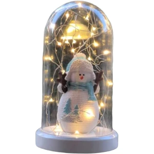 By Lamp Işıklı Fanus Kardan Adam Figürlü Lamba