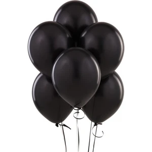 Metalik Siyah Balon 10 Adet