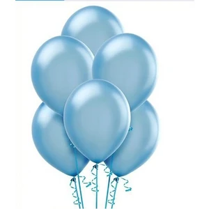 Metalik Açık Bebek Mavi Balon 100 Adet
