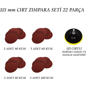 Ege Arge 115'lik Cırt Zımpara Seti 22'li