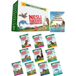 Nesli Tükenen Hayvanlar Hikaye Seti (10 Hikaye Kitabı + Değerlendirme Kitapçığı)