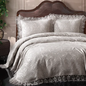 Bir Home Violet Dantel Yatak Örtüsü