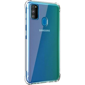 Case Street Samsung Galaxy M30s Kılıf AntiShock Ultra Koruma + Nano Glass Şeffaf