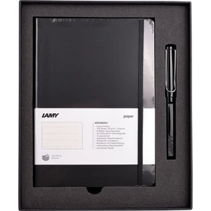 Yumuşak Kapak A5 Defter ve Roller Kalem Seti - Siyah