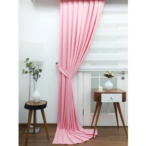 Pileli Fon Perde Soft Kumaş Pembe 60 x 260 cm