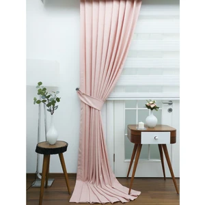 Pileli Fon Perde Soft Kumaş Pudra 60 x 260 cm