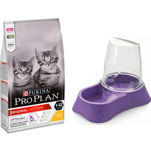 Proplan Kitten Junior Yavru Tavuklu Kedi Maması 3 kg + Evohe Mama Kabı