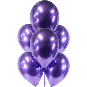 Latex Krom Balon 5'li Mor