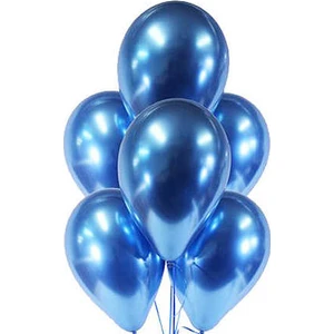 Latex Krom Balon 10'lu Mavi