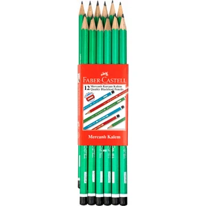 12'li 2160 Hb Mercanlı Köşeli Ahşap Kurşun Kalem