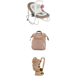 Premium 3'lü Set-Ana Kucağı-Çanta-Kanguru Kahverengi