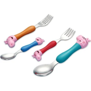 Peppa Pig Çatal Kaşık SetiÇocuklar Için Çatal Kaşık Seti