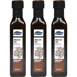Çörek Otu Yağı 3X250 ml - Soğuk Sıkım & Cam Şişe
