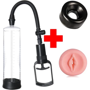 Yeni Nesil Geliştirilmiş Tetik Mekanizmalı Penis Pompası + Silikon ve Vajina Başlık