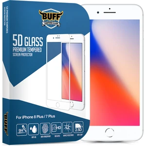 Buff iPhone 8 / 7 5D Glass Ekran Koruyucu White