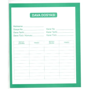 Dava Icra Mahkeme  Dosyası 50 'lik