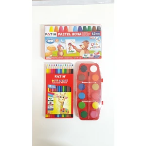 12'li Kuru Boya- Sulu Boya- Pastel Boya