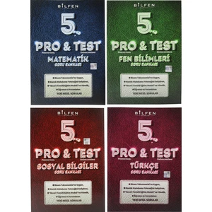 Bilfen Yayınları 5. Sınıf Pro Test Soru Bankası Seti 4 Kitap