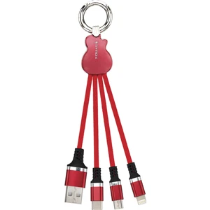 Çoklu USB Hızlı Şarj ve Data Kablo 2.0A - Kırmızı