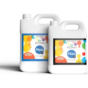 Mass A+B Büyük Hacim Için Ultra Şeffaf Epoksi Reçine 7 kg